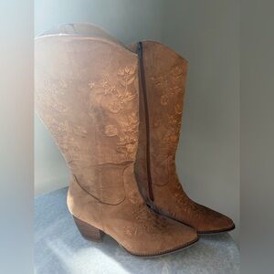 Brown Embroidered Women's Boots- Hey Girl by Corky’s